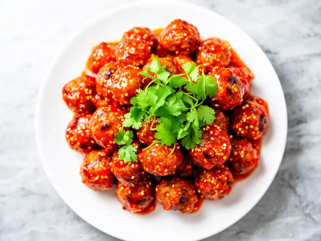 Sweet Chili Glazed Cocktail Meatballs: Easy Appetizer 4 sweet chili glazed cocktail meatballs preparation steps