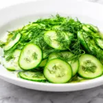 tangy cucumber dill salad - featured image