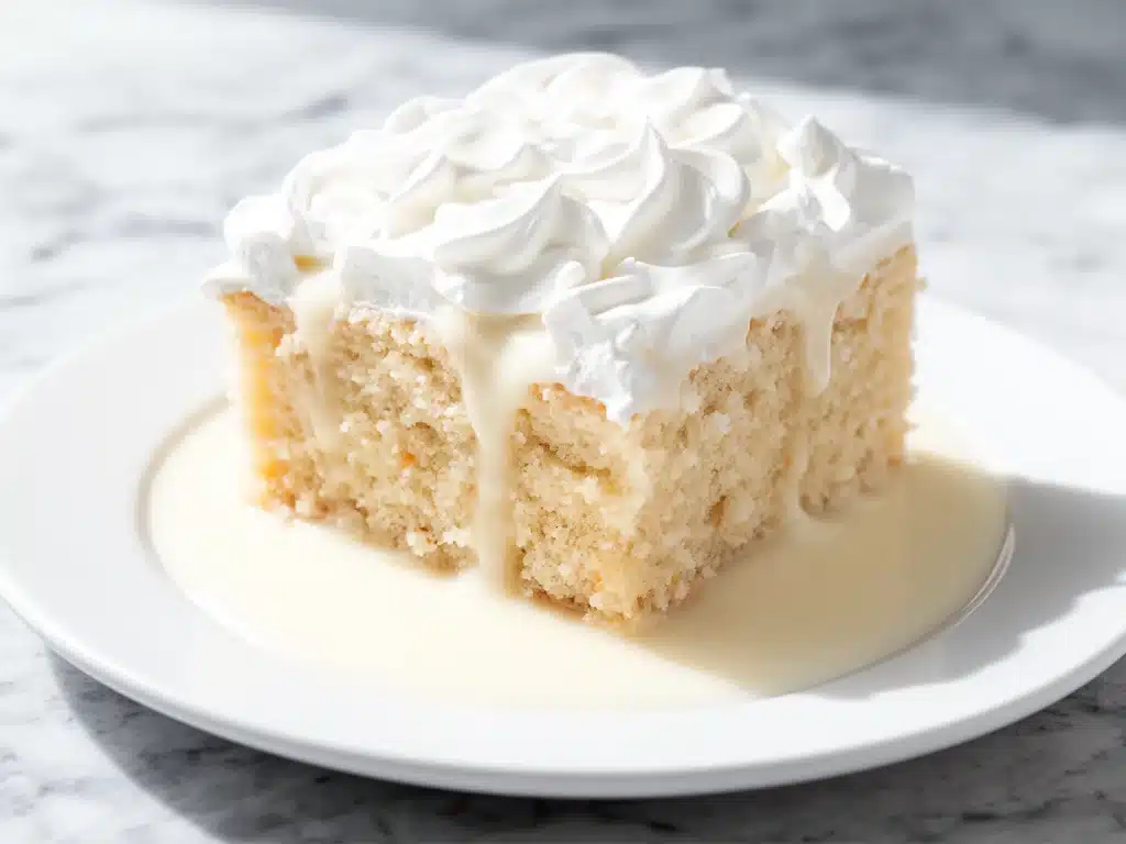 tres leches cake with whipped cream - featured image