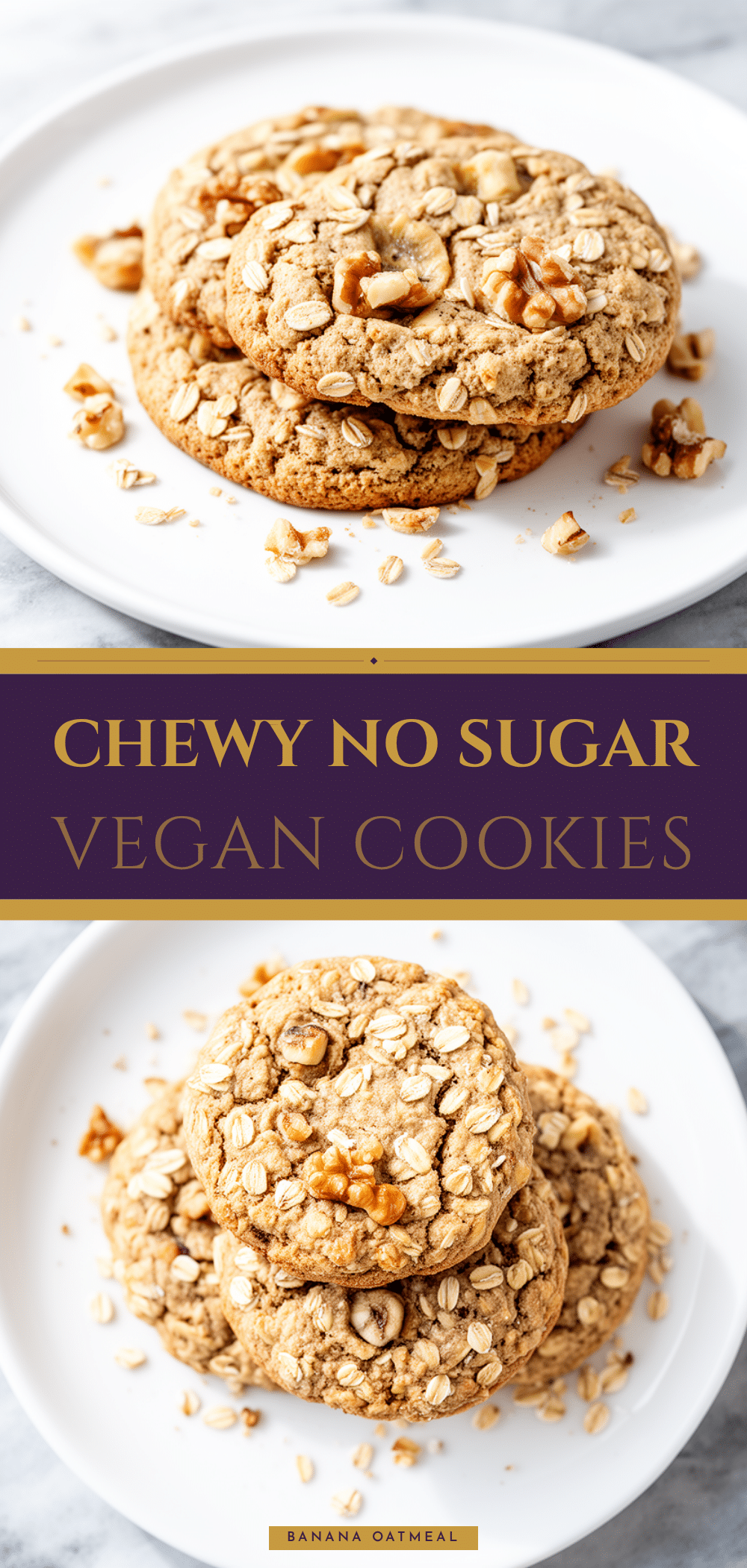 Vegan Banana Oatmeal Cookies Recipe Easy 5-Ingredient Snack to Make on Repeat 5 vegan banana oatmeal cookies recipe