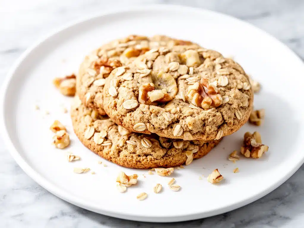 vegan banana oatmeal cookies - featured image