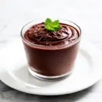 vegan creamy chocolate avocado mousse - featured image