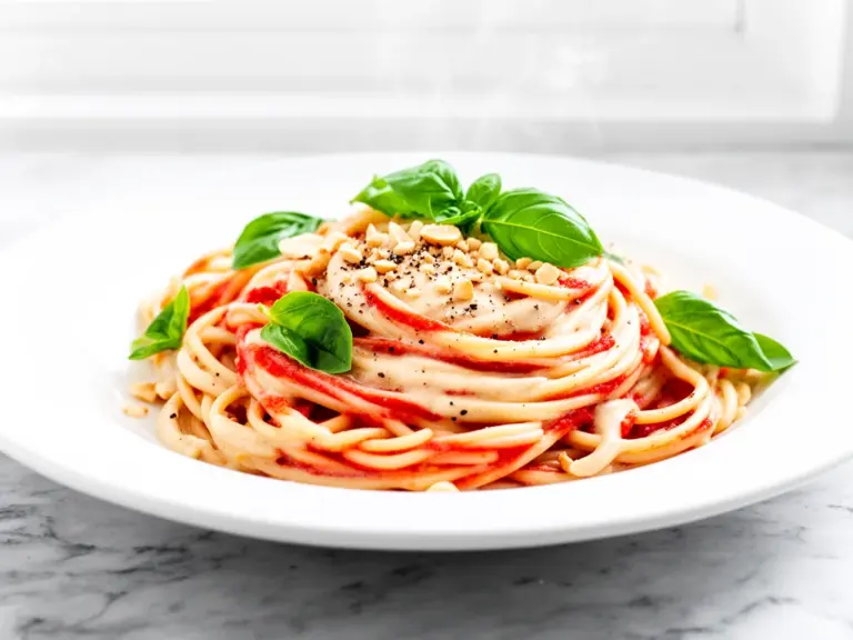 Home 7 vegan creamy tomato basil pasta - featured image