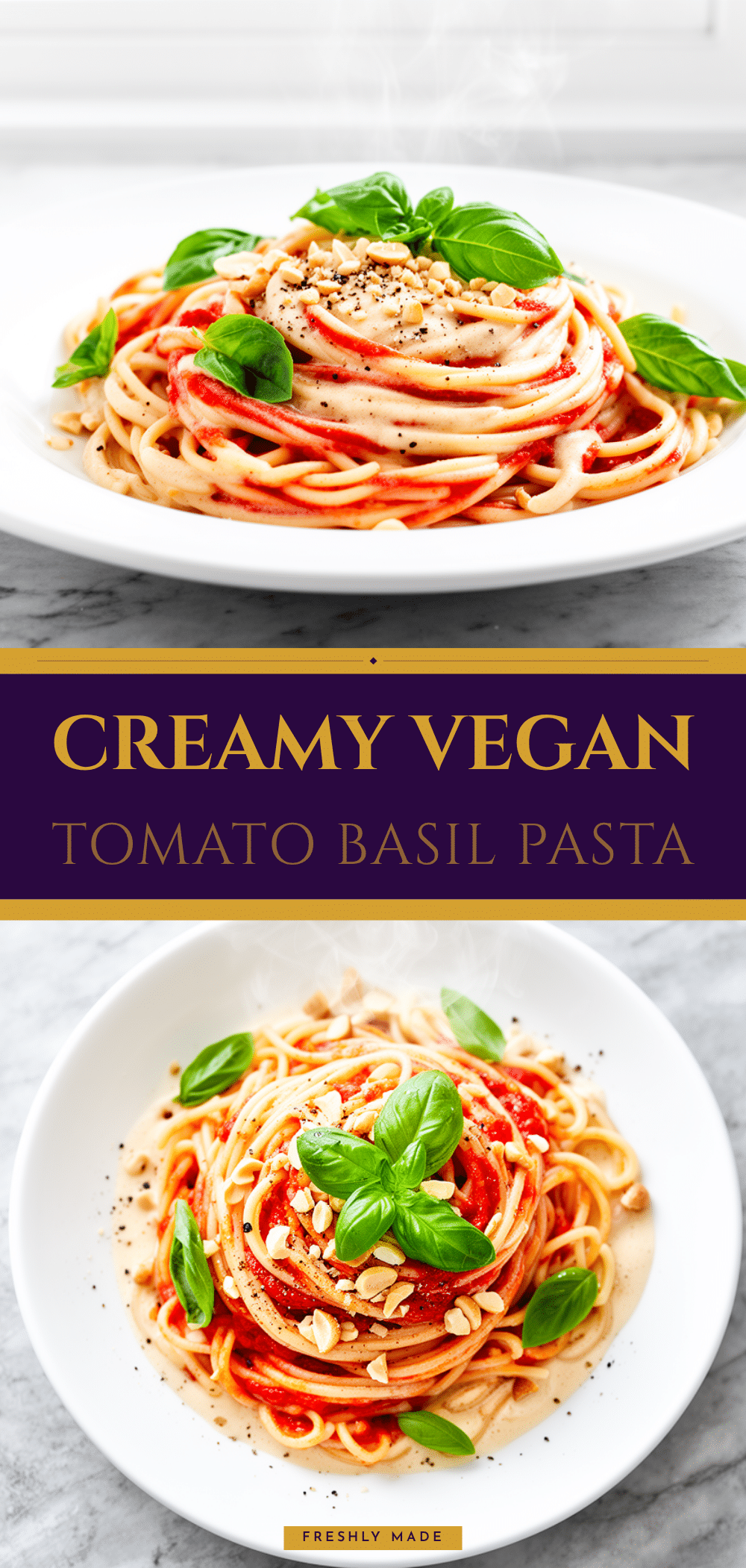 Vegan Creamy Tomato Basil Pasta Recipe Easy Cashew Cream Dinner 5 vegan creamy tomato basil pasta recipe