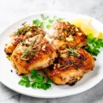 Whole30 garlic herb roasted chicken thighs - featured image