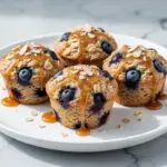 baked blueberry protein oatmeal cups - featured image