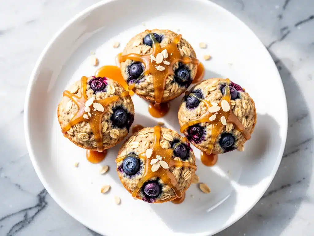 Baked Blueberry Protein Oatmeal Cups: Easy Healthy Breakfast 4 baked blueberry protein oatmeal cups preparation steps