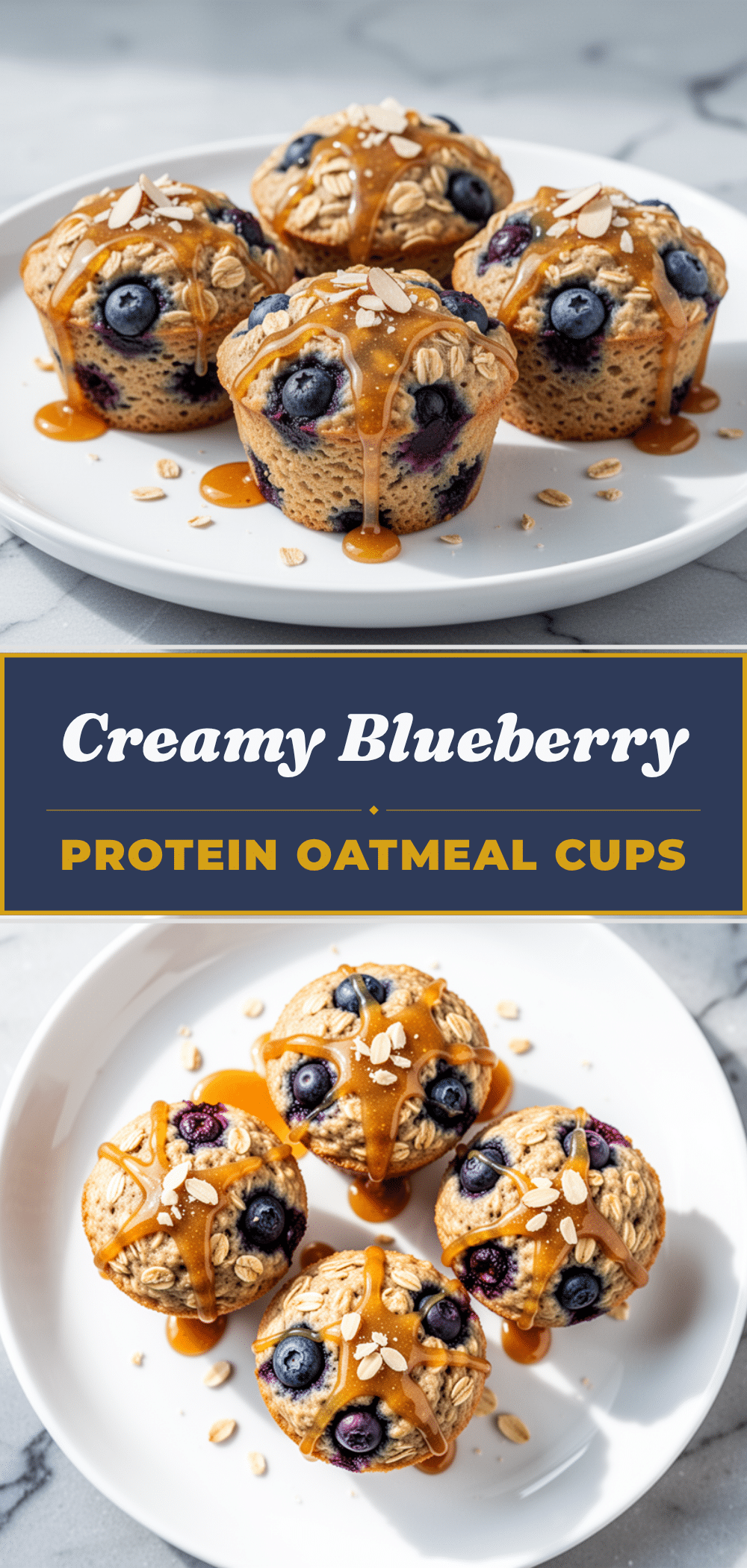 Baked Blueberry Protein Oatmeal Cups: Easy Healthy Breakfast 5 baked blueberry protein oatmeal cups recipe