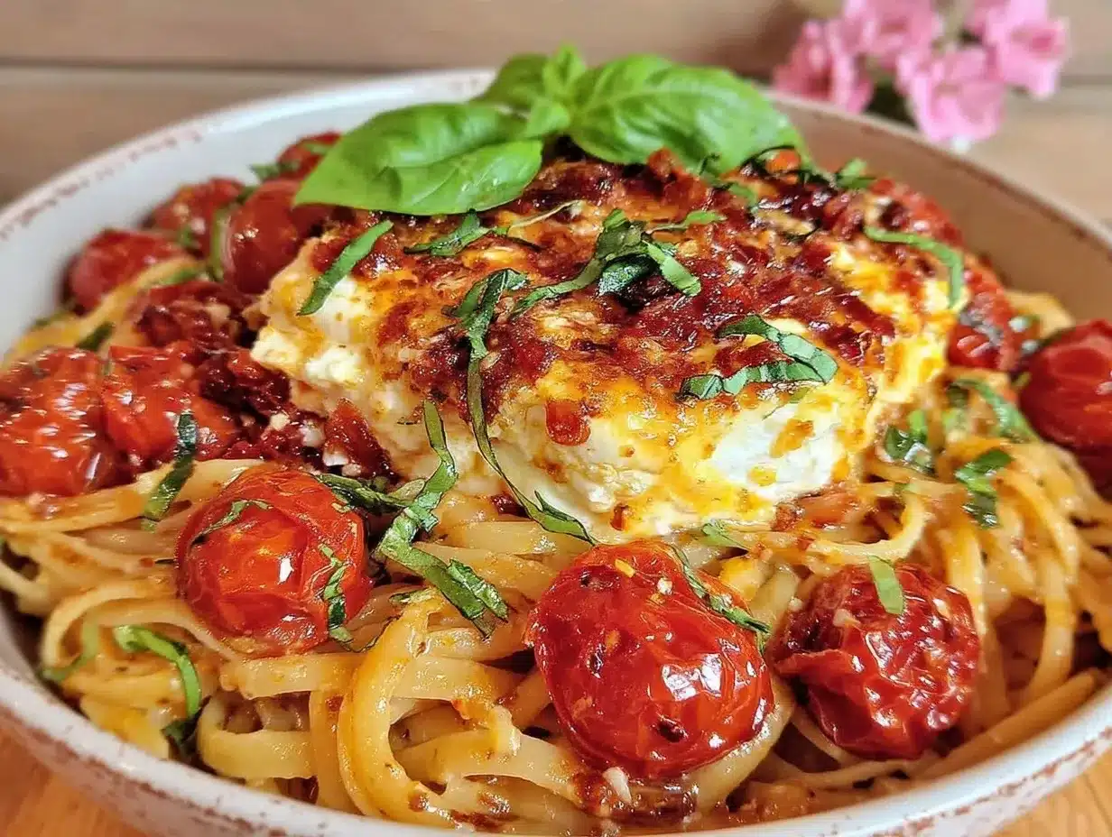 Viral Baked Feta Pasta: Best Easy Weeknight Dinner 4 baked feta pasta preparation steps