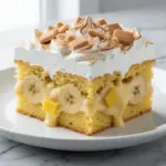 banana pudding poke cake - featured image