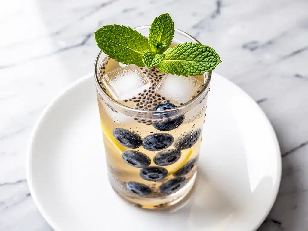 Blueberry Lemon Chia Water: 10-Minute Easy Recipe 4 blueberry lemon chia water preparation steps