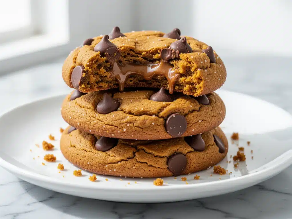 brown butter pumpkin chocolate chip cookies - featured image