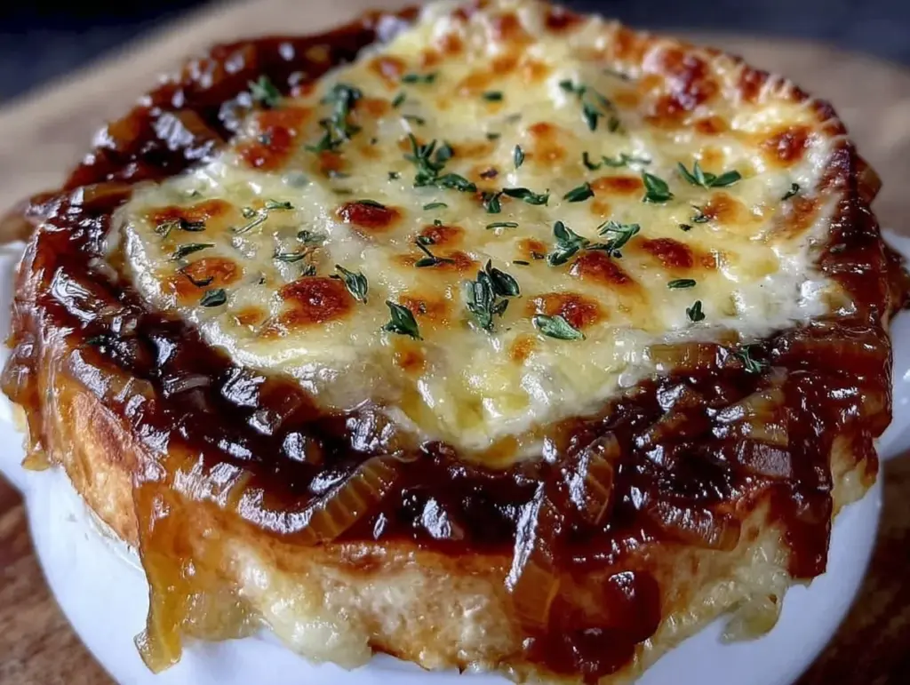 caramelized french onion soup - featured image