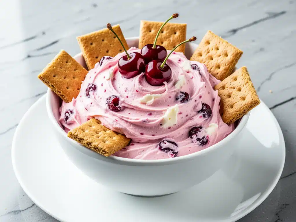 cherry cheesecake fluff dip - featured image
