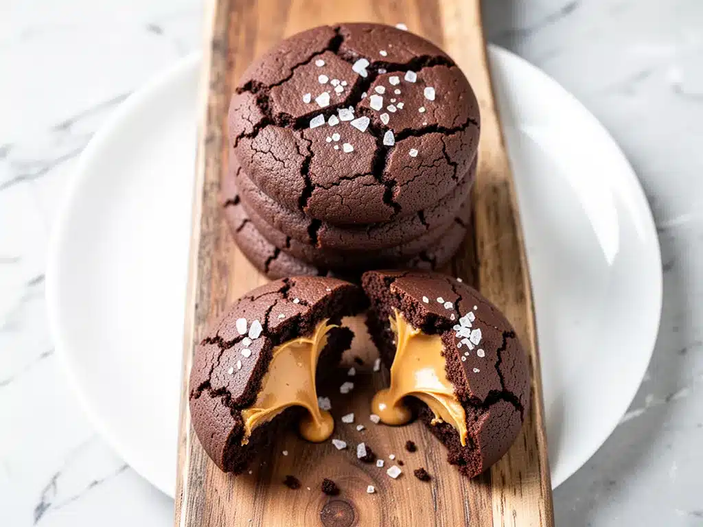 Chewy Peanut Butter Stuffed Chocolate Cookies: Easy 6-Ingredient Recipe 4 chewy peanut butter stuffed chocolate cookies preparation steps