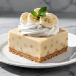 creamy banana cream pie bars - featured image