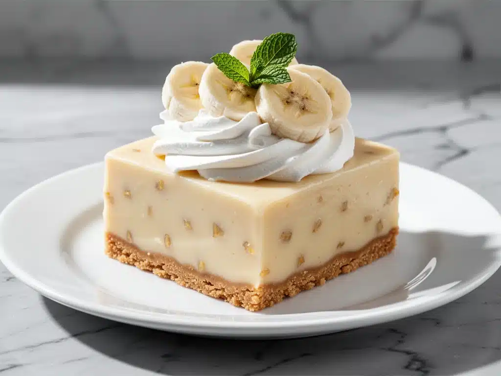 creamy banana cream pie bars - featured image