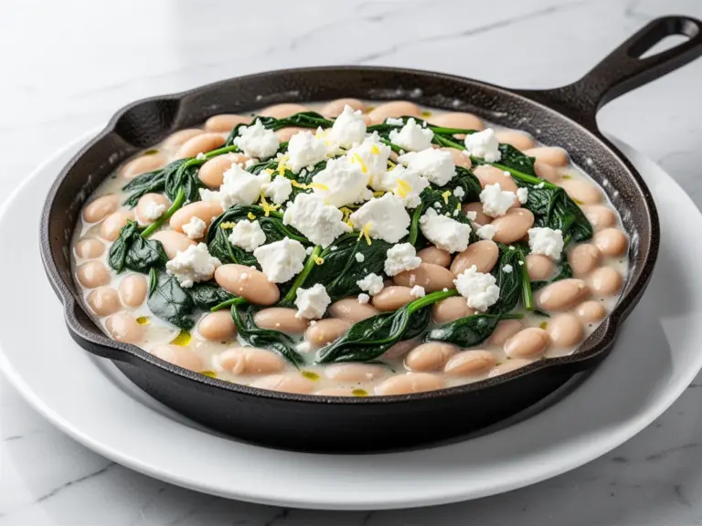 Home 5 creamy Mediterranean white bean skillet - featured image