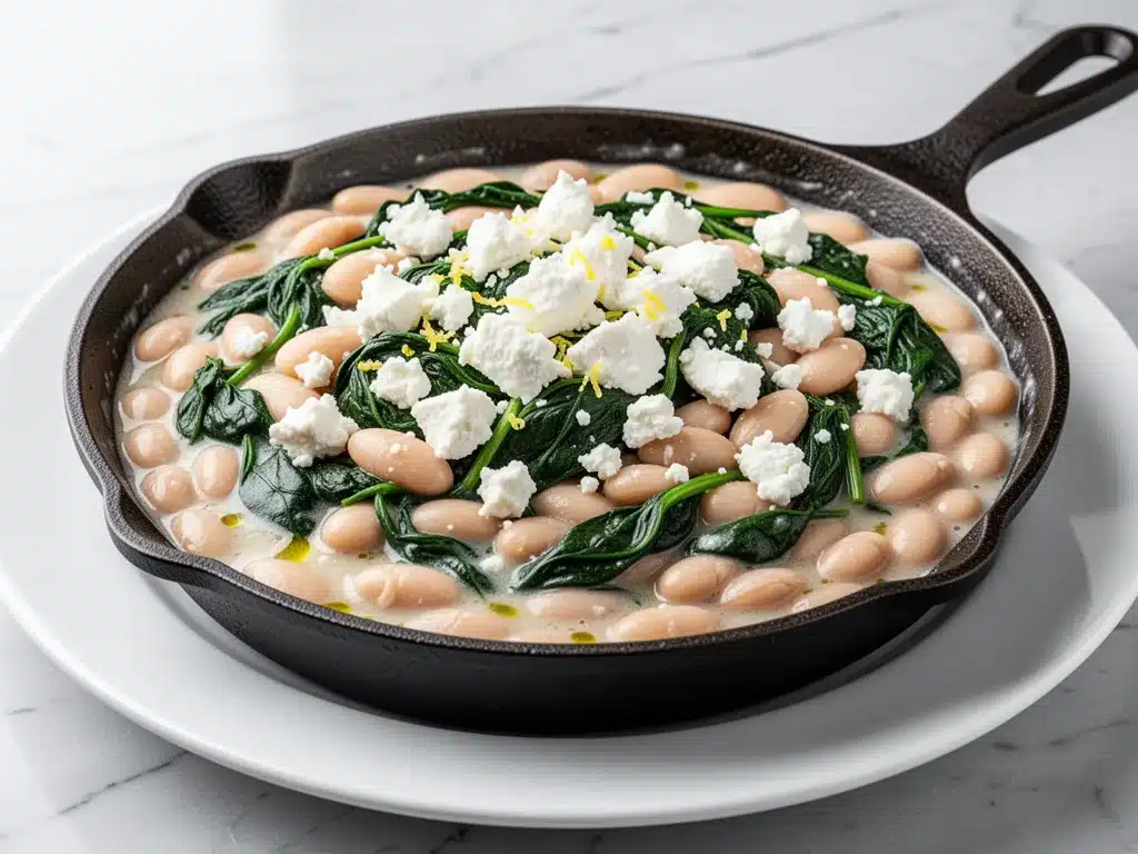 Home 1 creamy Mediterranean white bean skillet - featured image