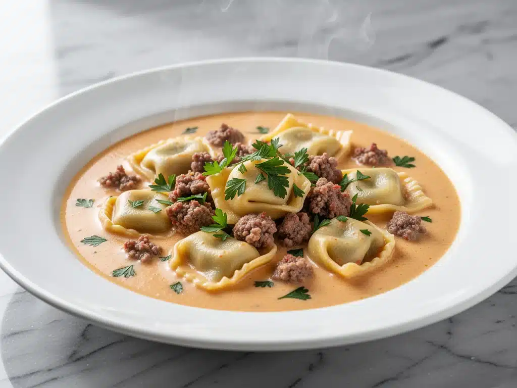 creamy pumpkin tortellini soup - featured image