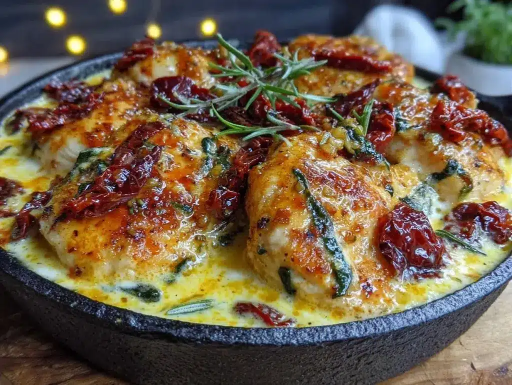 creamy tuscan garlic chicken - featured image