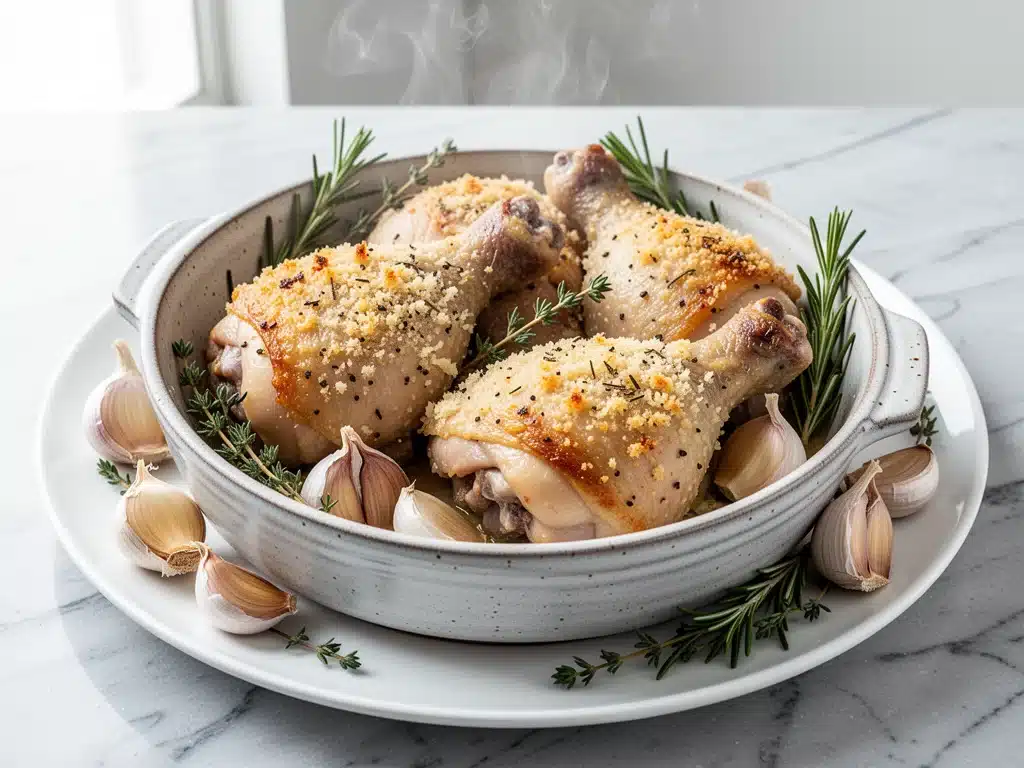 crispy baked chicken thighs - featured image