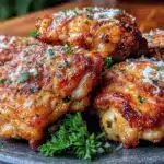 Crispy Garlic Parmesan Air Fryer Chicken Thighs - featured image