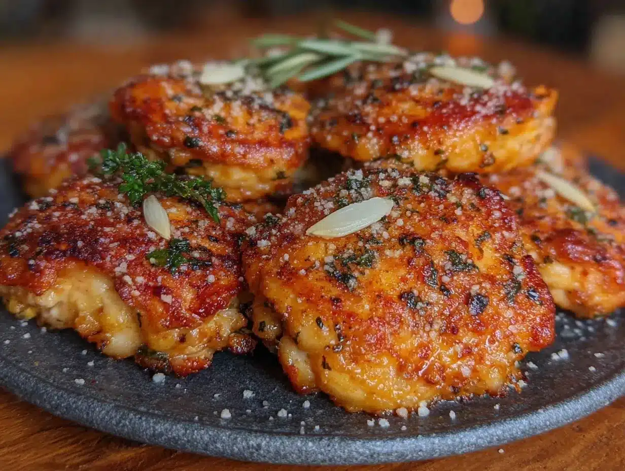Crispy Garlic Parmesan Air Fryer Chicken Thighs 4 Crispy Garlic Parmesan Air Fryer Chicken Thighs preparation steps