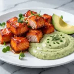 crispy honey sriracha salmon bites - featured image