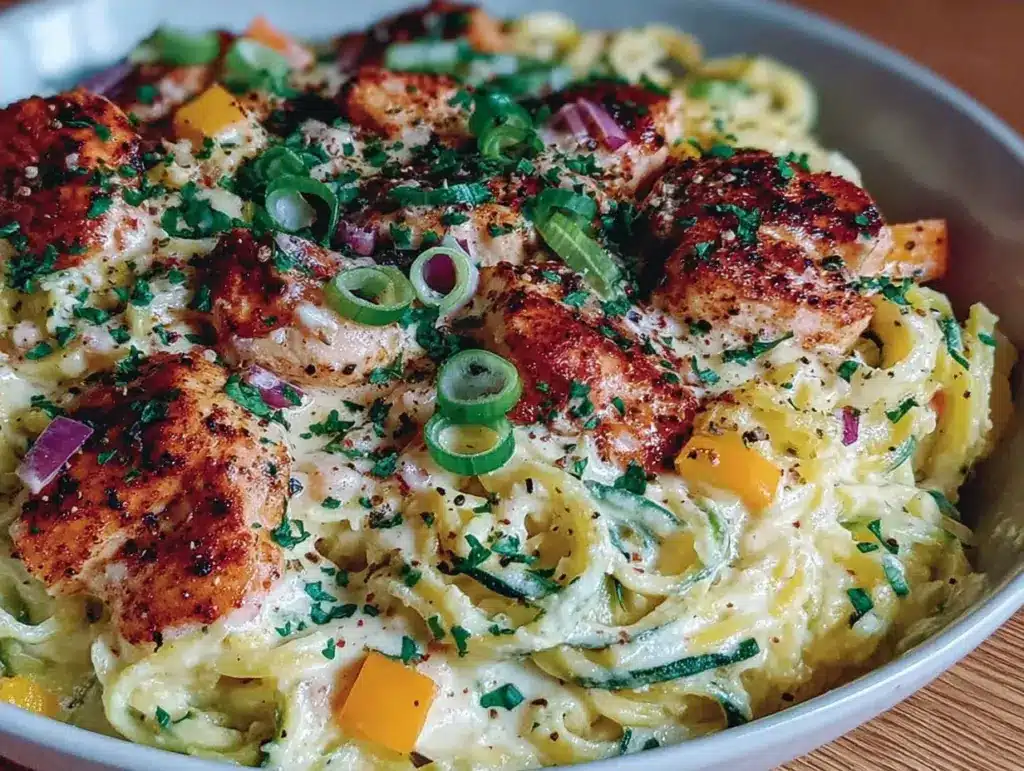 Diabetic-Friendly Zucchini Noodle Chicken Alfredo - featured image