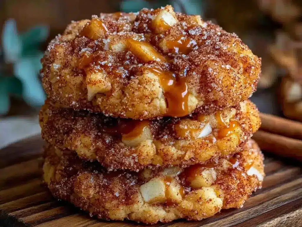 Fall Caramel Apple Snickerdoodle Cookies - featured image
