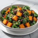 fall harvest kale salad with roasted squash - featured image