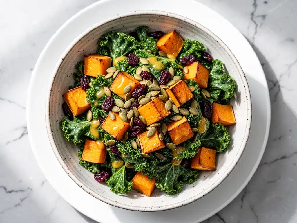 Fall Harvest Kale Salad with Roasted Squash: Easy 20-Min Weeknight Meal 4 fall harvest kale salad with roasted squash preparation steps