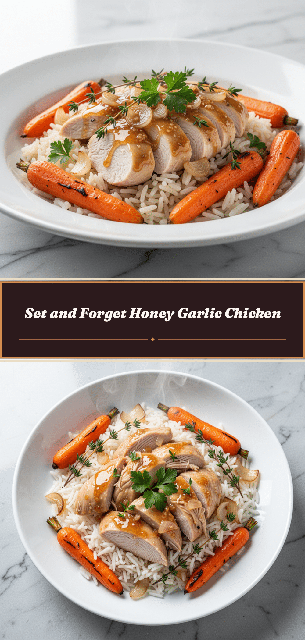 Fall Honey Garlic Crockpot Chicken and Rice with Roasted Carrots 5 fall honey garlic crockpot chicken and rice recipe