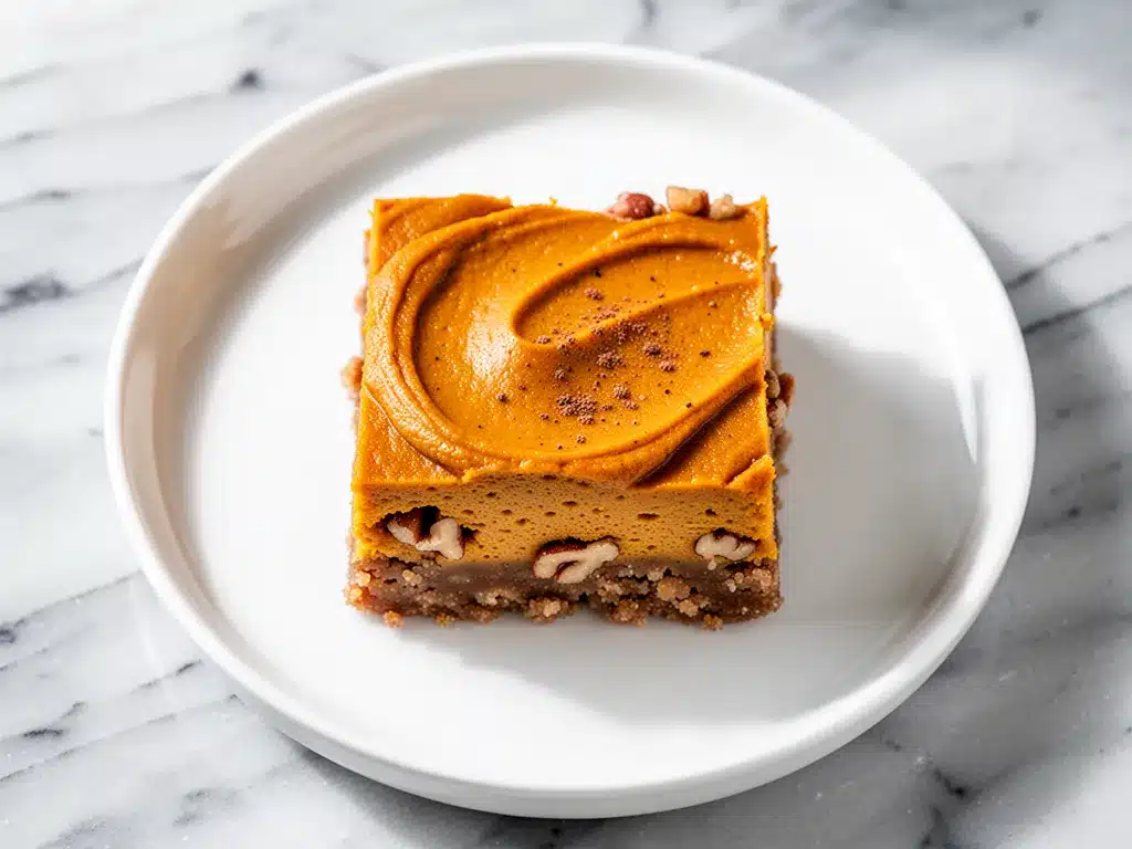 Fall Pumpkin Cheesecake Bars with Brown Butter Pecan Crust 4 fall pumpkin cheesecake bars preparation steps