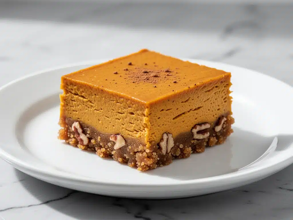 fall pumpkin cheesecake bars - featured image