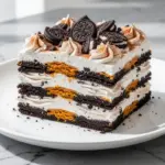 Fall Pumpkin Oreo Icebox Cake - featured image