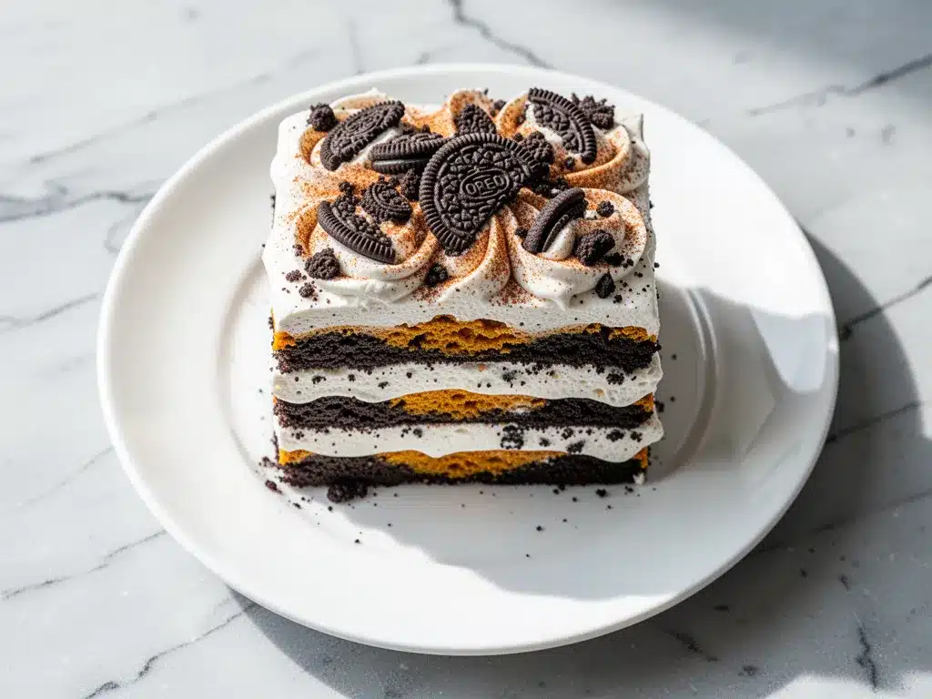 Fall Pumpkin Oreo Icebox Cake: Easy Fall Dessert 4 Fall Pumpkin Oreo Icebox Cake preparation steps