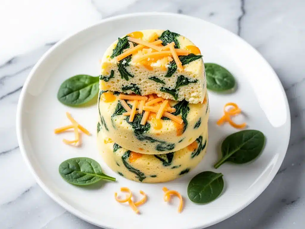 Fluffy Cottage Cheese Egg Bites: 4-Ingredient Easy Spinach 4 fluffy cottage cheese egg bites preparation steps