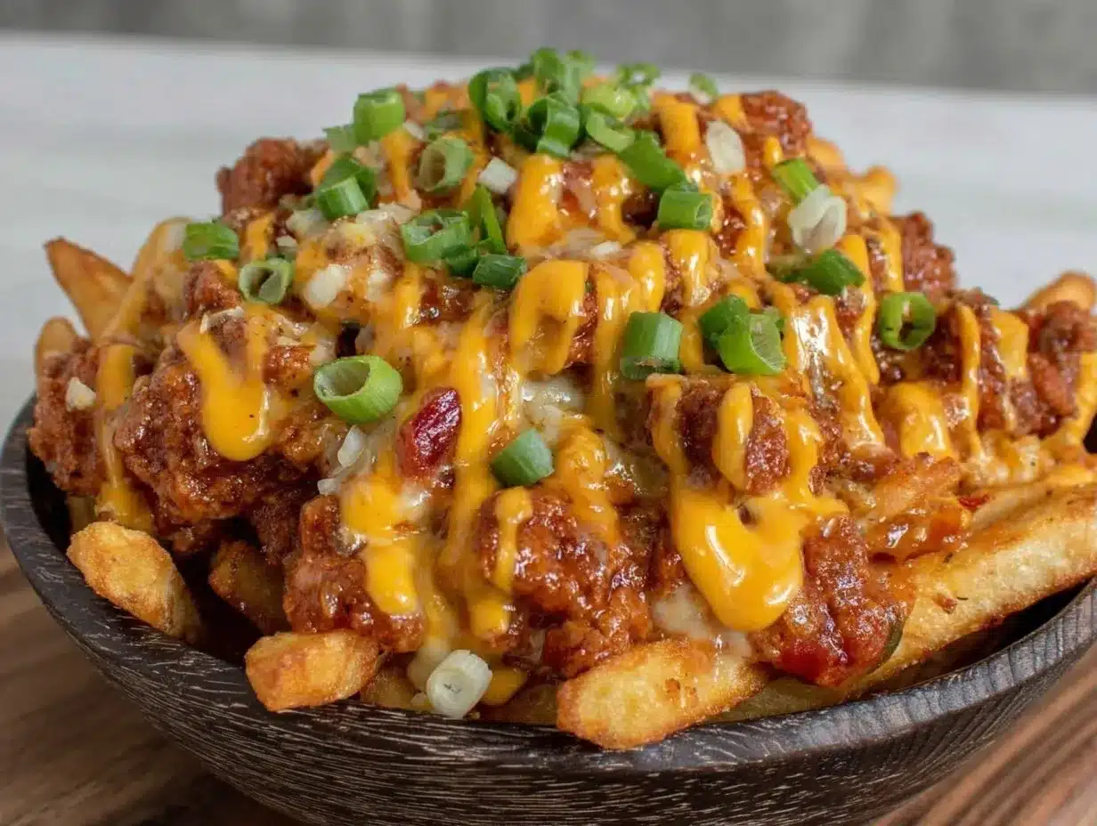 Football Party Chili Cheese Fries: 3-Step Game Day Appetizer 4 Football Party Chili Cheese Fries preparation steps