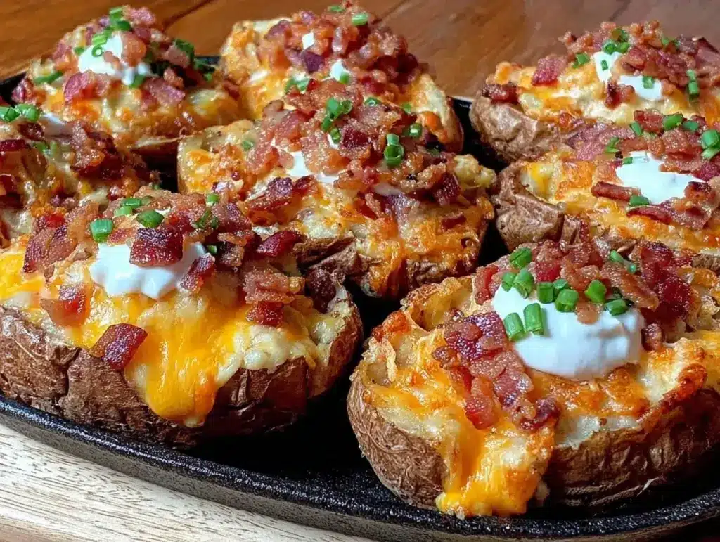 football party loaded baked potato skins - featured image