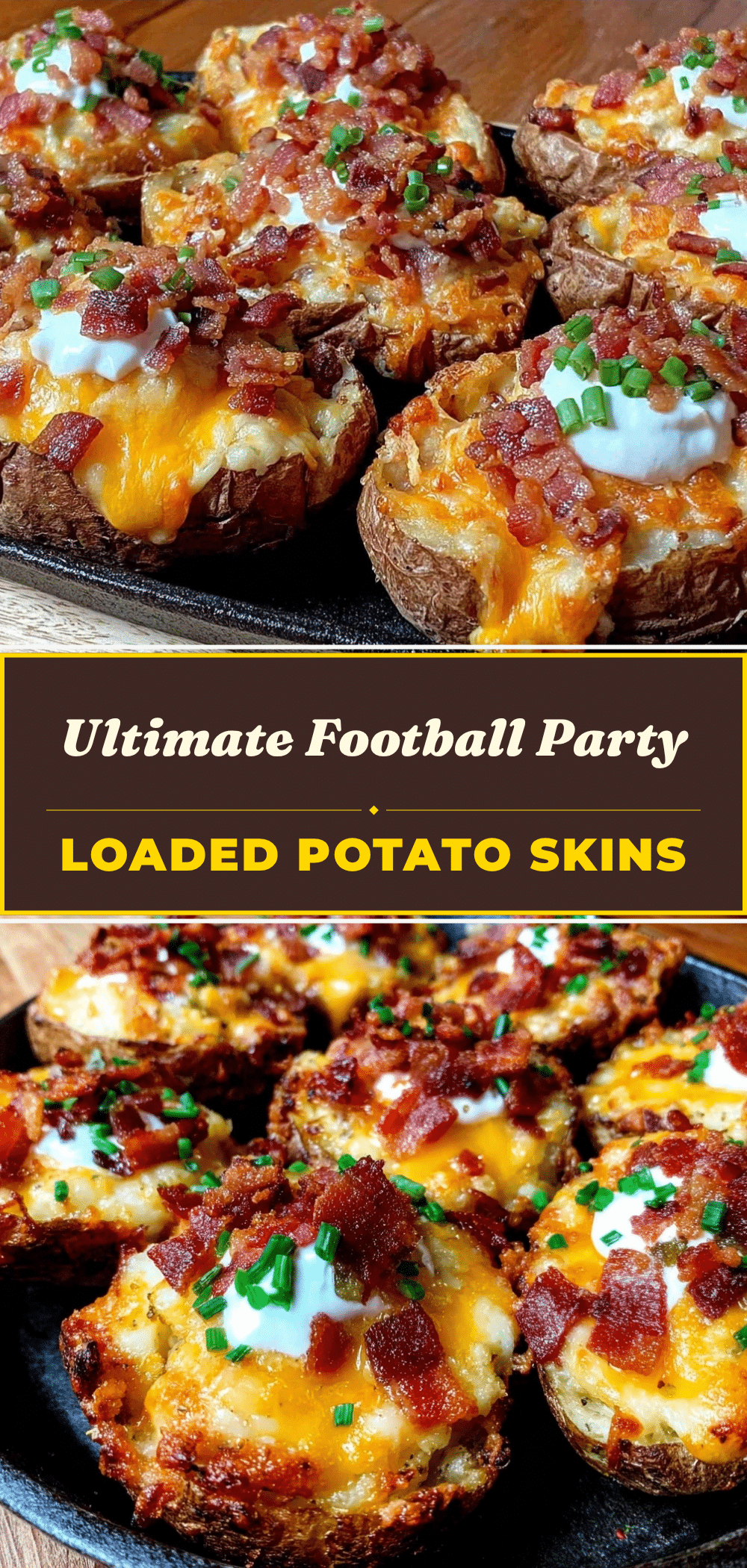 Football Party Loaded Baked Potato Skins with Bacon 5 football party loaded baked potato skins recipe