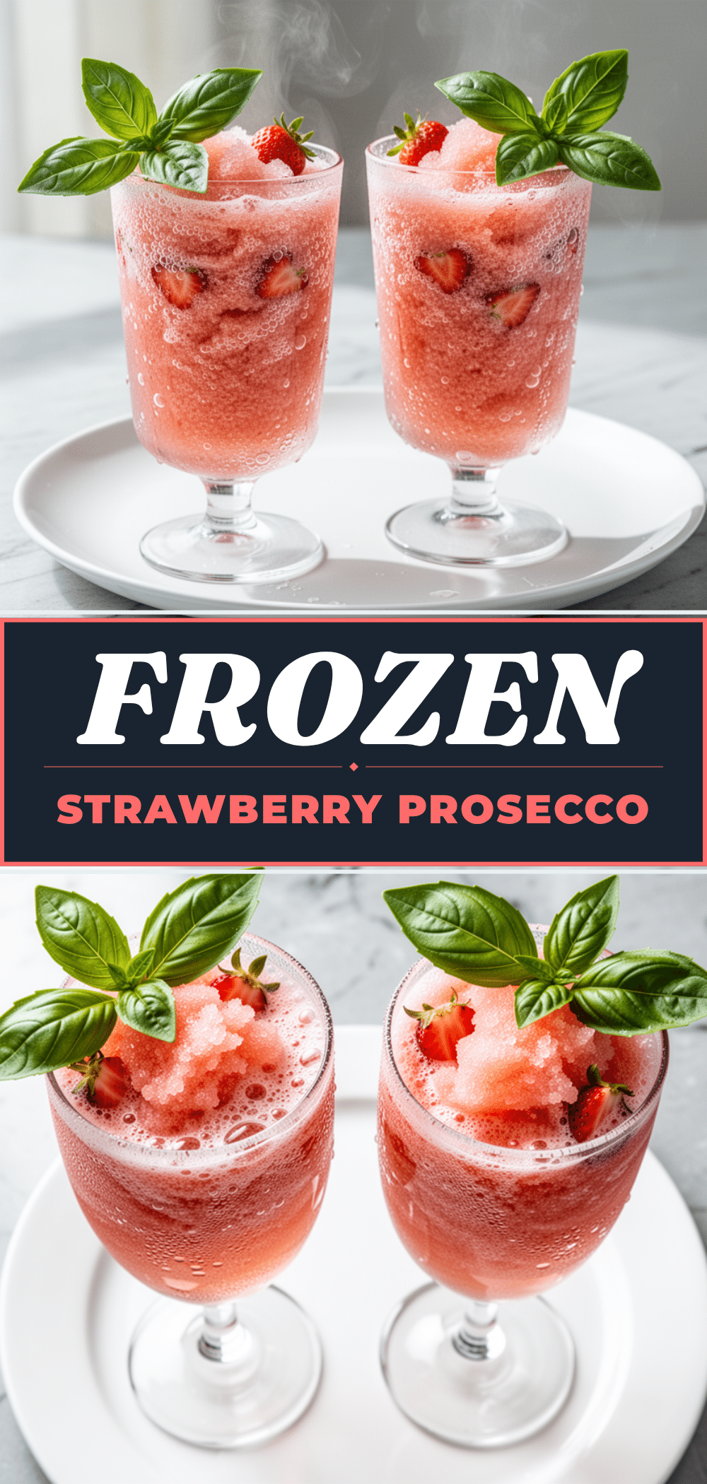 Frozen Strawberry Prosecco Slushies: Easy No-Churn Slush 5 frozen strawberry prosecco slushie recipe