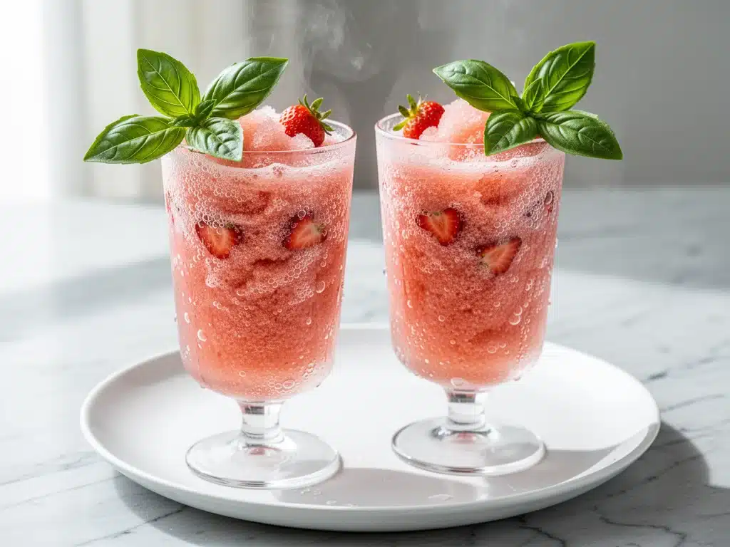 frozen strawberry prosecco slushie - featured image