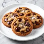 fudgy brown butter chocolate chip cookies - featured image