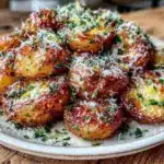 garlic herb roasted potatoes - featured image
