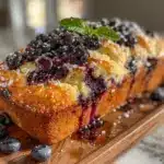 gluten-free blueberry banana bread - featured image