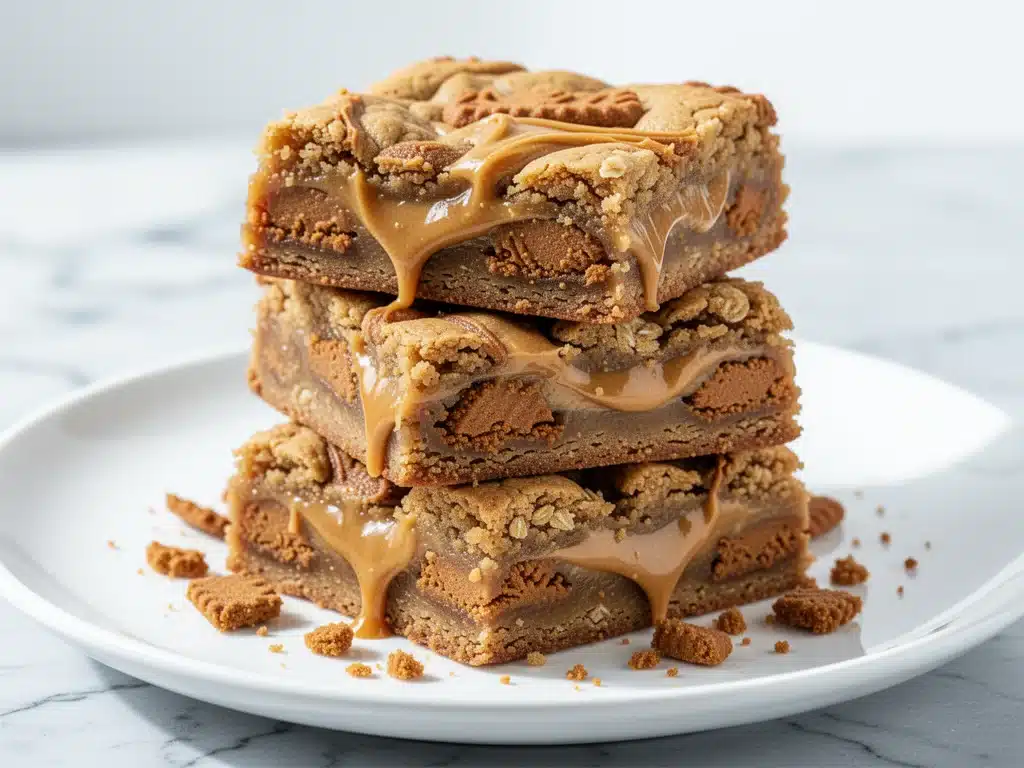 Gooey Biscoff Cookie Butter Bars - featured image