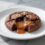 gooey salted caramel chocolate cookies - featured image