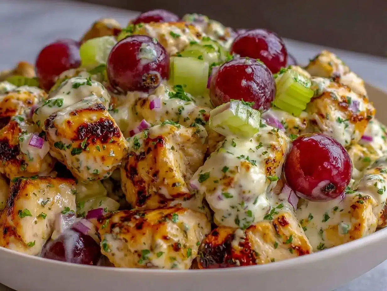 High-Protein Greek Yogurt Chicken Salad with Grapes: Impressive Dinner Party Recipe 4 High-Protein Greek Yogurt Chicken Salad with Grapes preparation steps